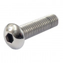 Vis inox poli 1/4 unc 6 pans creux