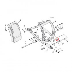 Ecrou tole bras oscillant 