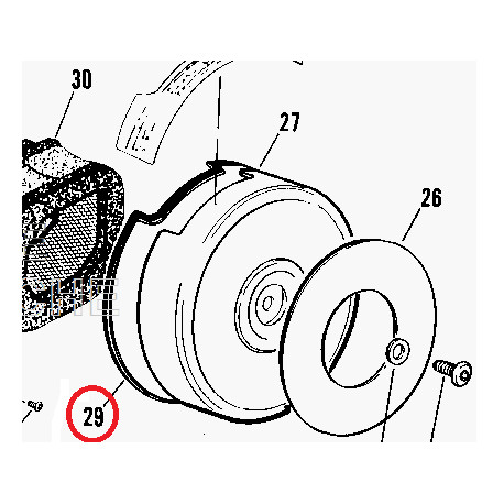 Joint cache filtre à air  Big Twin  89-99