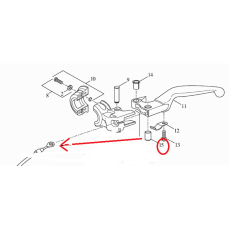 AXE POUR CABLE D EMBRAYAGE