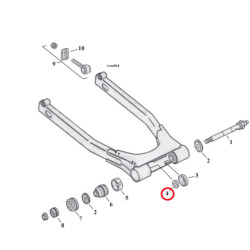 Coupelles plastique bras ar.  82-94 FXR et  80-01 FLT/Touring