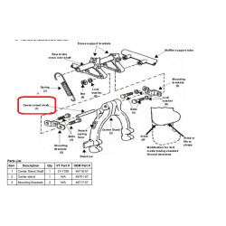 Axe de béquille Sportster K 52-56
