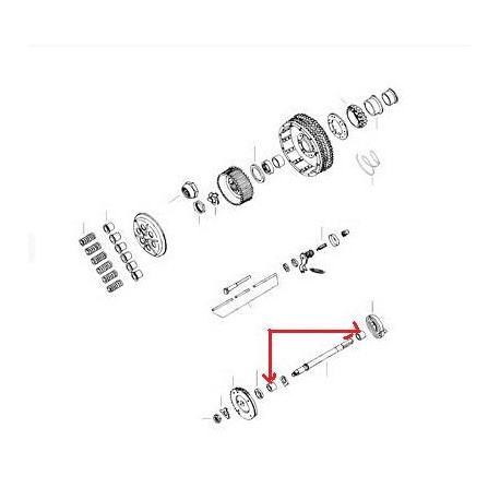 bagues de d'arbre de kick  Sportster 57-79