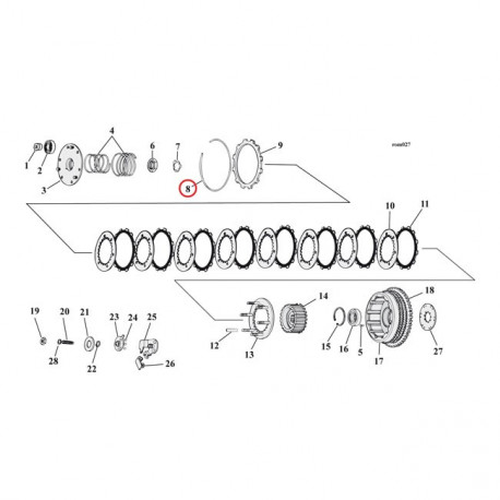 Clips ext. embrayage XL 1000