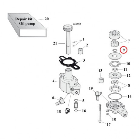 Clips  pompe huile XL 77-90