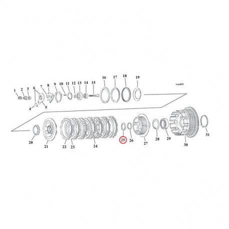 CLIPS EXTERIEUR de noix embray 84-90 XL