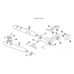 Support échap. caout. 85-20 FLT/TOURING