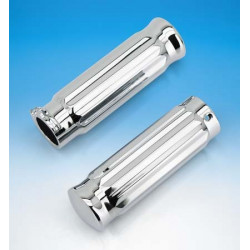 POIGNEES CHROMEES AVEC RAINURES EN V